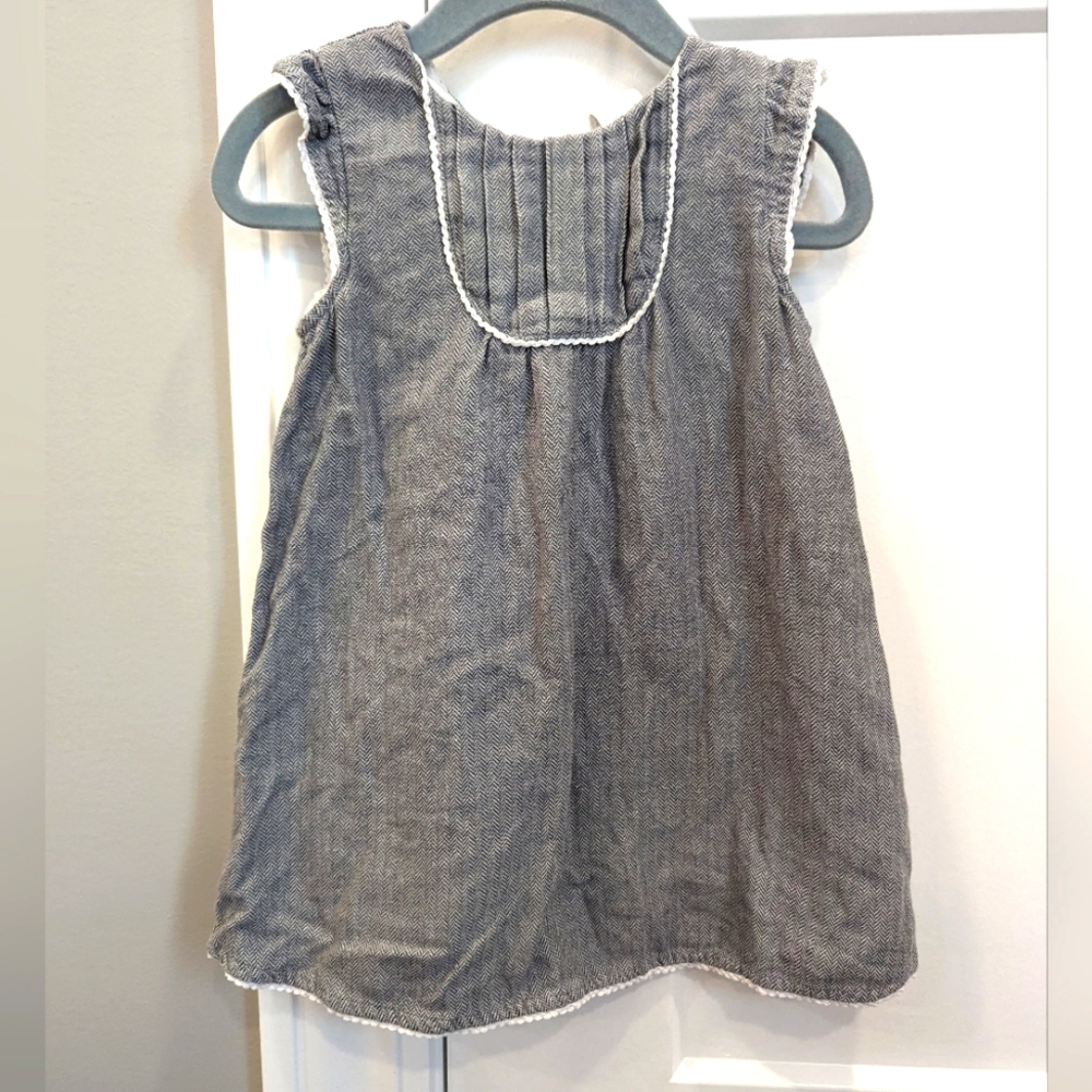 H&M baby girl pintuck pinny dress size 12-18 months
